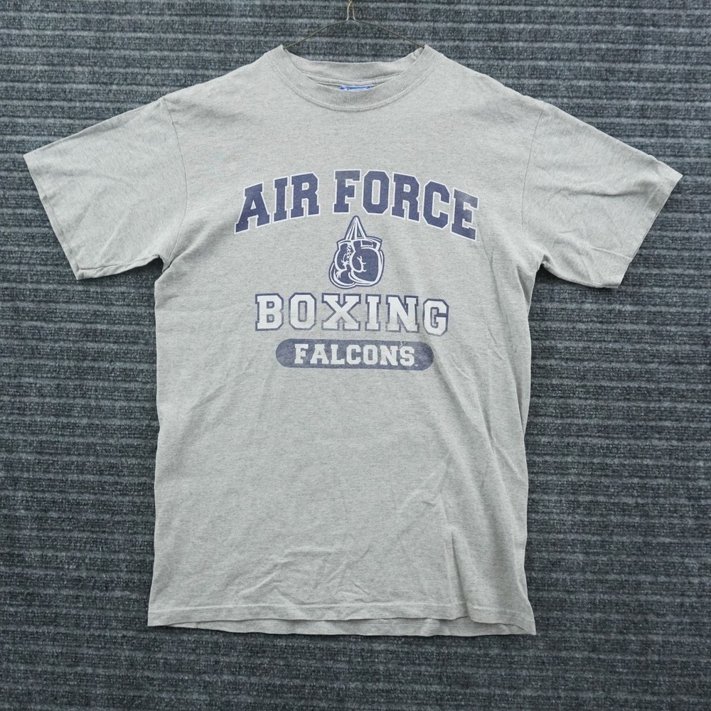 Champion T-Shirt‎ Mens Medium Grey Air Force Boxing Falcons Graphic Athletic Tee